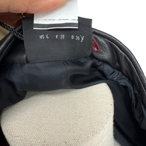 AKRIS Black Lamb Napa Leather Bomber Blazer Jacket - Size 6 - Picture 6 of 7